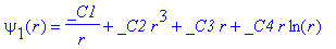 psi[1](r) = _C1/r+_C2*r^3+_C3*r+_C4*r*ln(r)